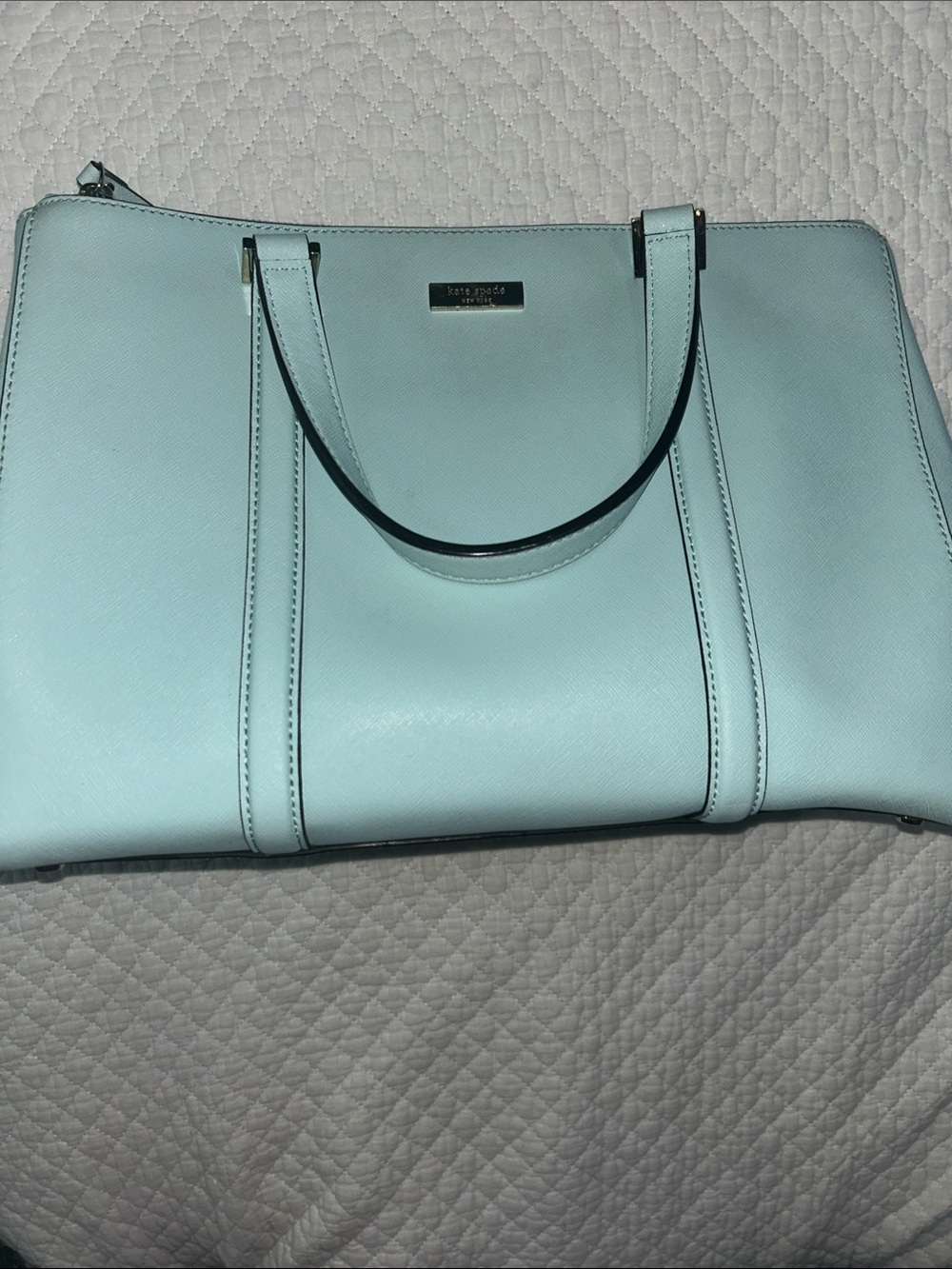 kate spade sea foam blue tote